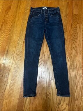LOFT Dark Indigo High-Rise Skinny Jeans - Women